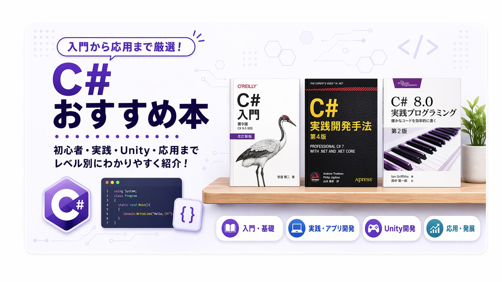 2026】C#のおすすめ本7選（入門〜応用）